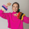 Solid Color Sherpa Hair Scrunchie