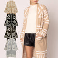Aztec Pattern Long Sleeve Cardigan