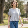 0401 Cropped Round Neck Tee SI-27341