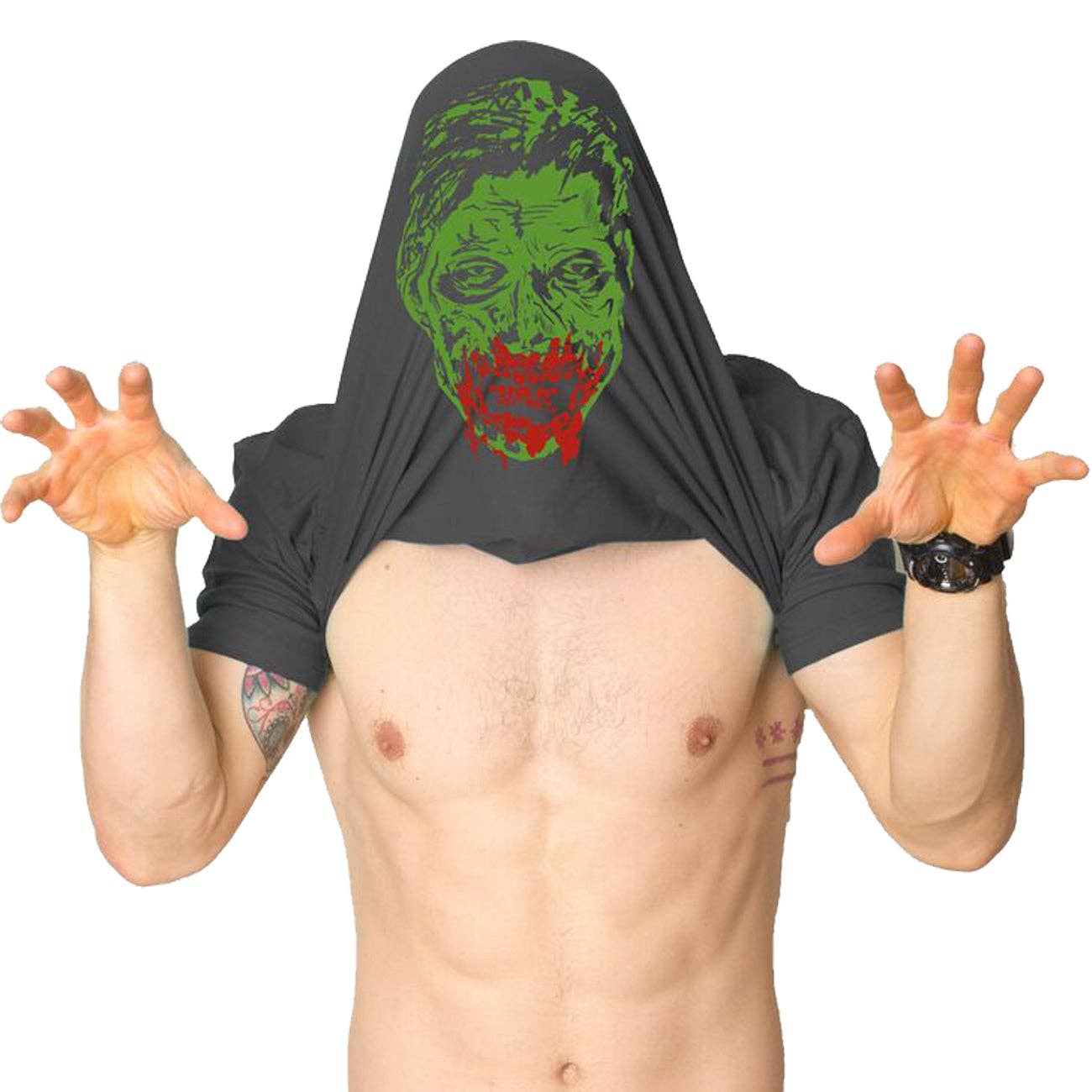 Ask Me About My Zombie Disguise Flip Men's T Shirt