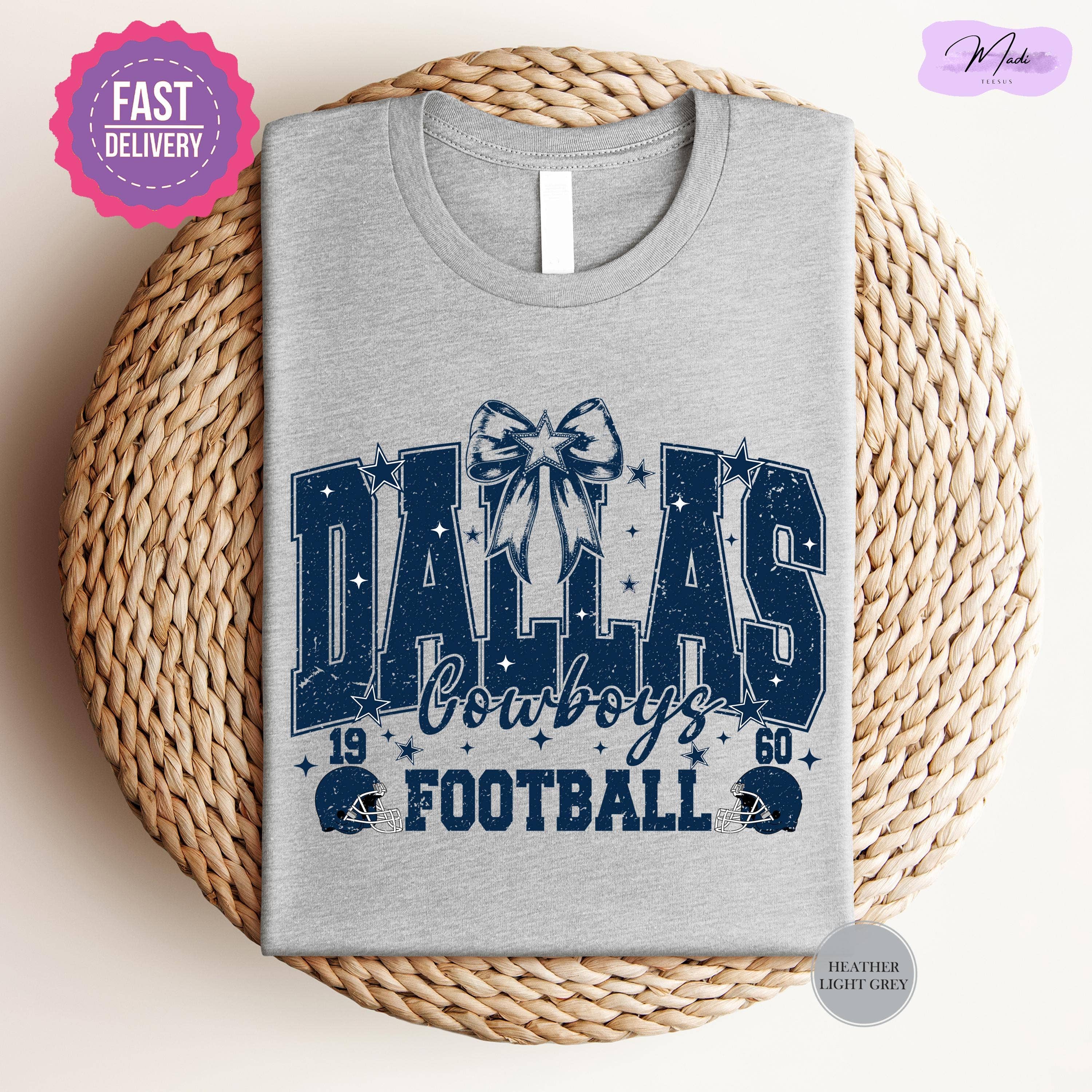 Dallas Cowboys Game Day Football T-Shirt Gift For Her-Him