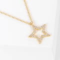 Cz Gold-Dipped Rhinestone Star Necklace