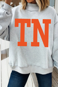 Tn Tennessee Double Printed Reversible Mock Neck Sweatshirt