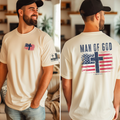 Man of God USA Flag Graphic Tee Unisex
