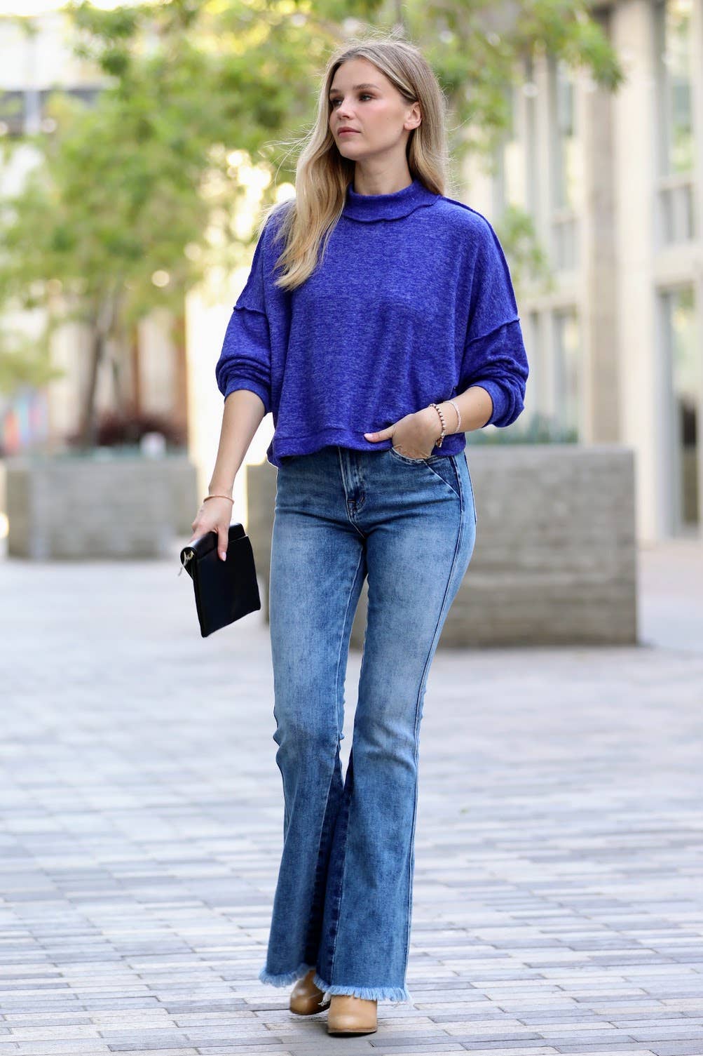 "Brushed Melange Hacci Sweater