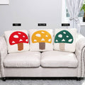Luxury Soft Mushroom Print Cushion Cover