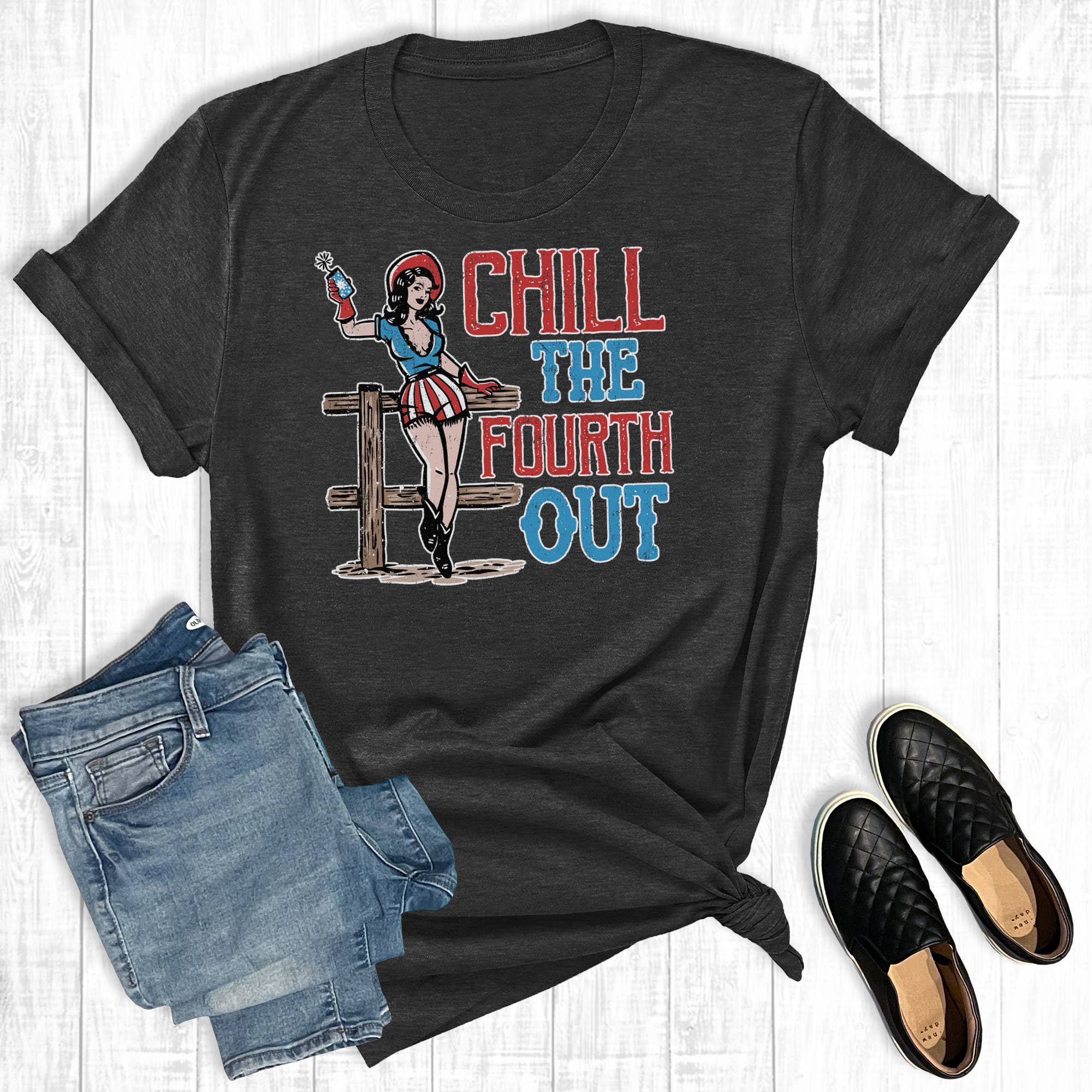 4th of July Cowgirl Graphic Tee