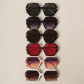 Women's Hexagonal Gold Leg Sunglasses