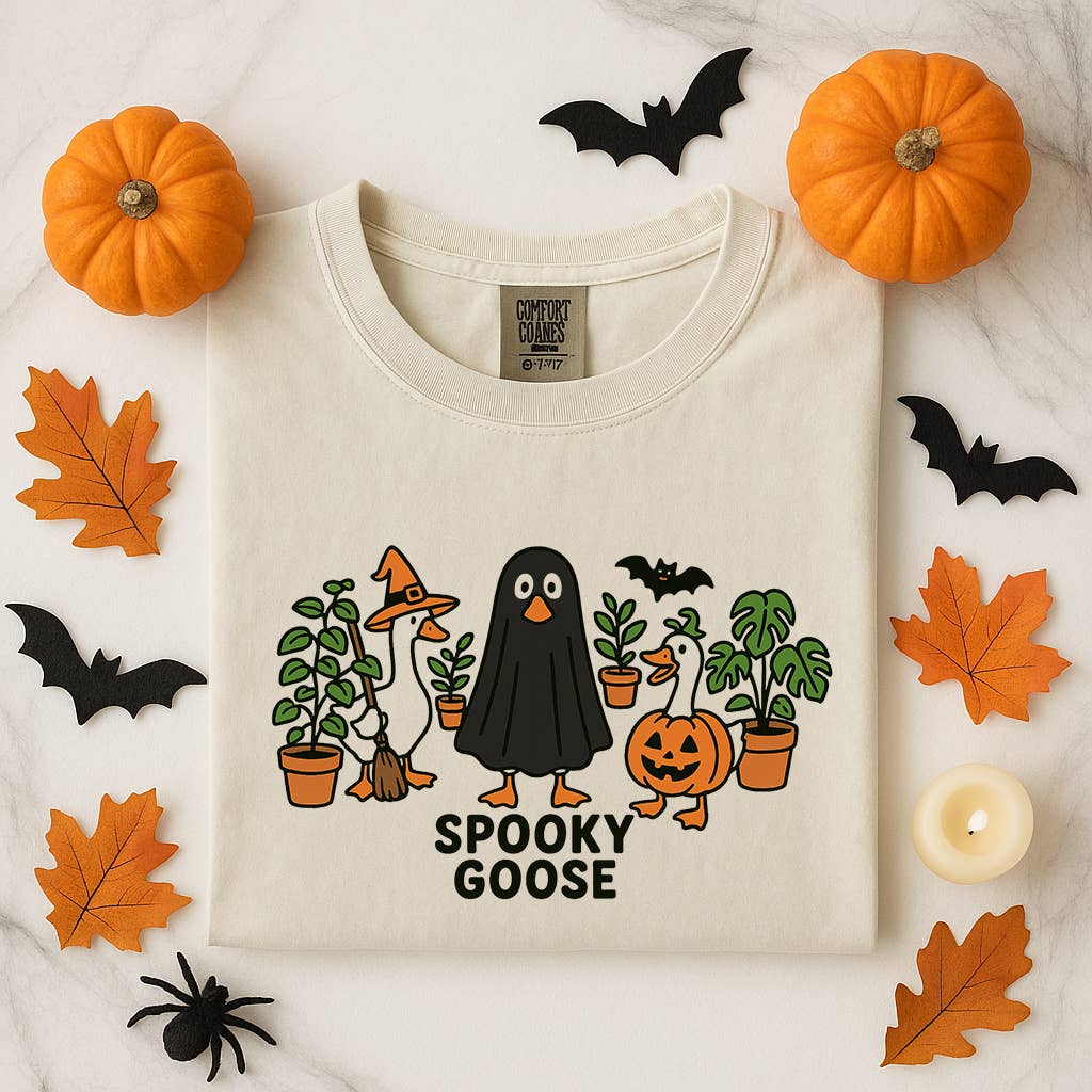 Spooky Goose Funny Halloween Shirt, Ghost Goose Tee Unisex