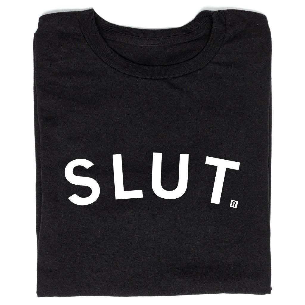 Slut Graphic , Black with White Screen Print Unisex