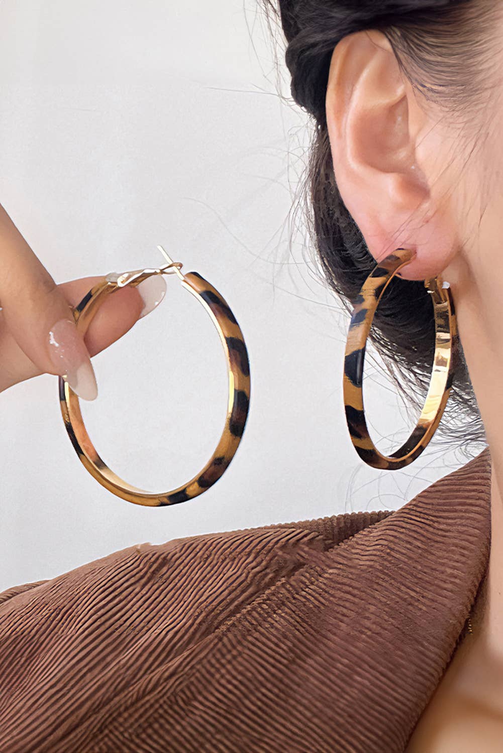 Stainless Alloy Leopard Hoop Earrings Gifts