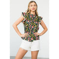 Floral Print Ruffle Top