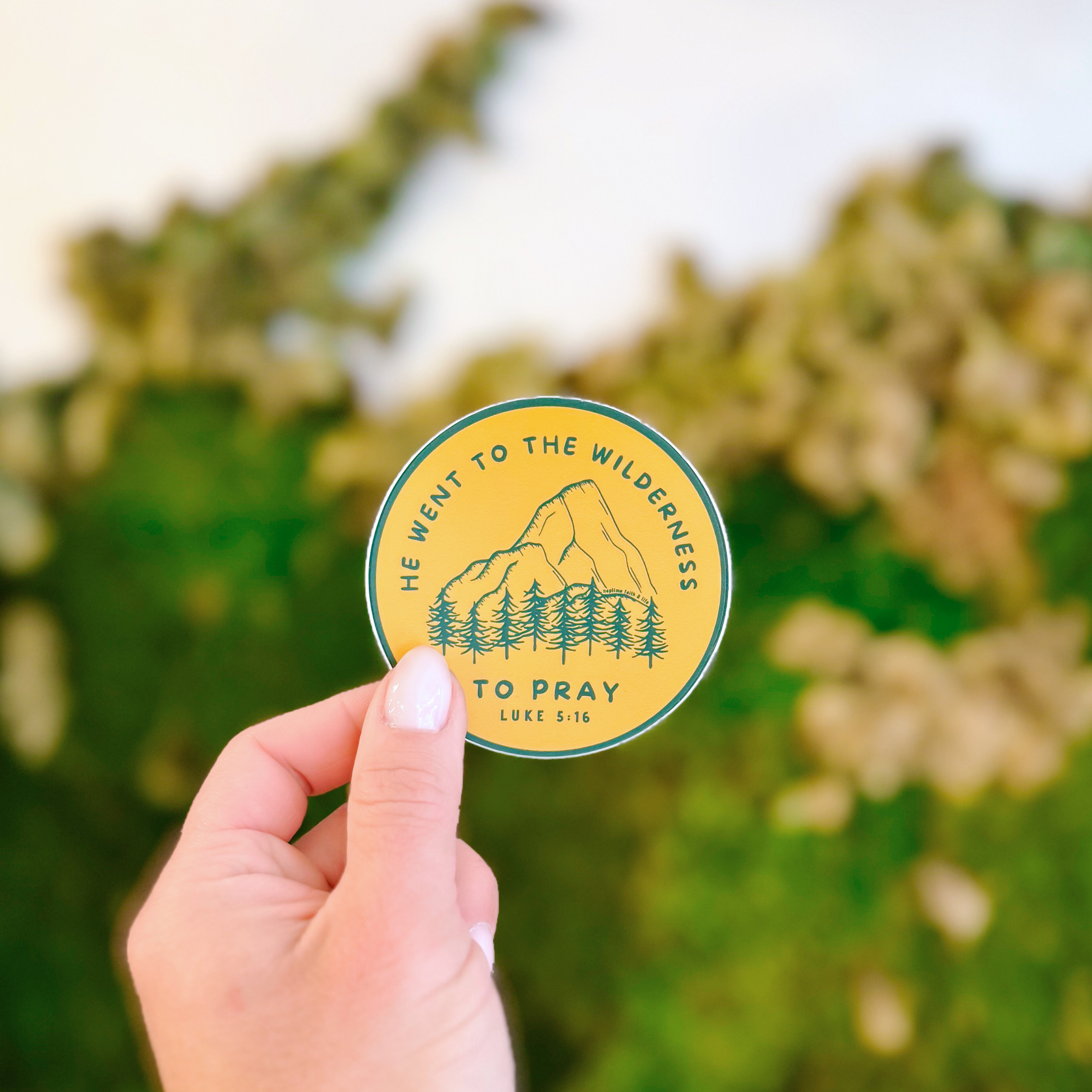 He Went To the Wilderness To Pray Father's Day Sticker