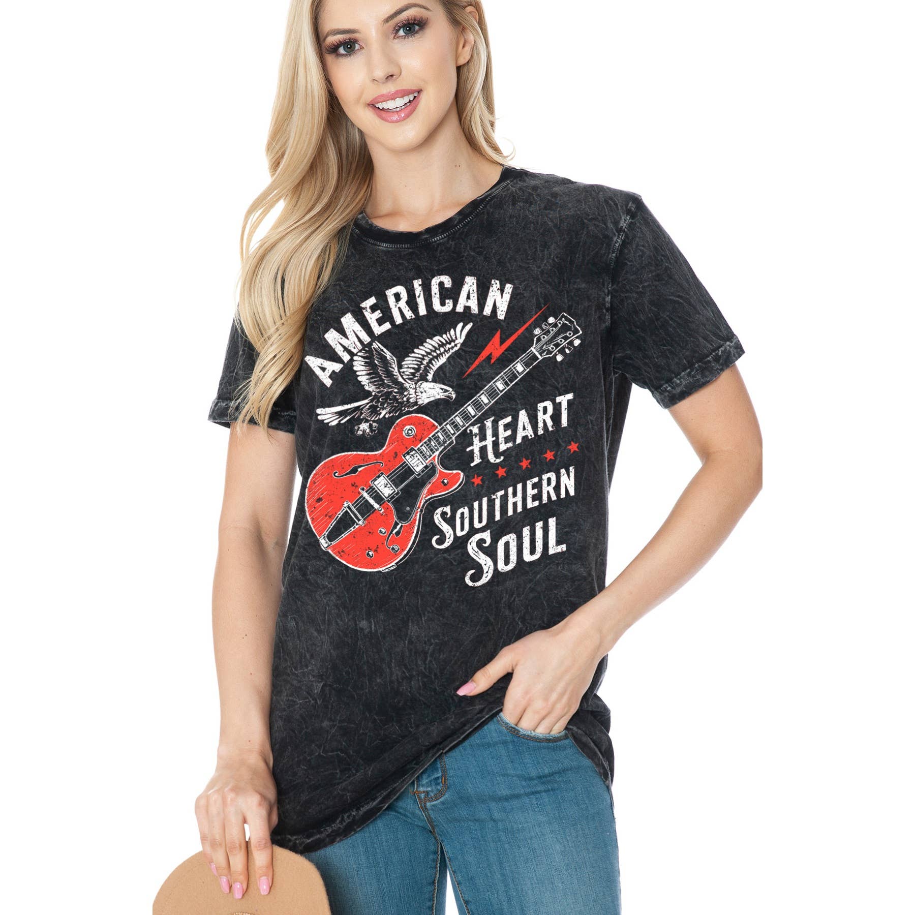 American Heart Southern Soul- Mineral Wash T Shirt
