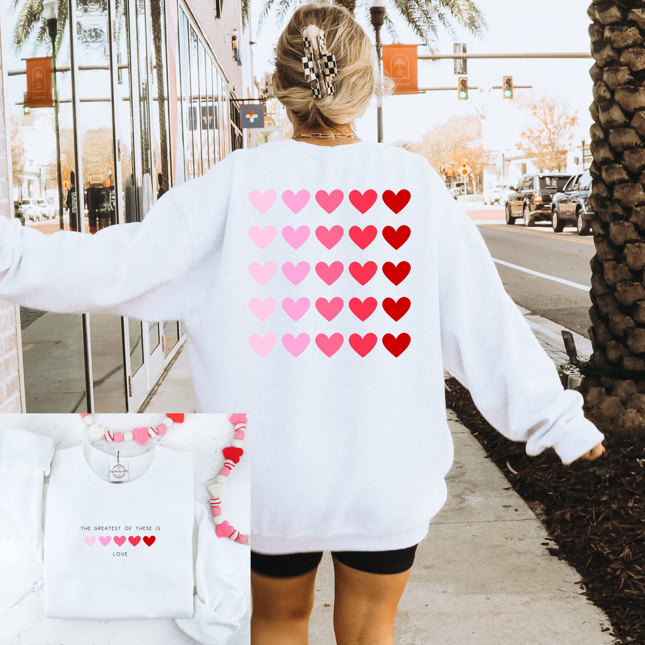 Greatest Is of These Is Love Valentines Crewneck
