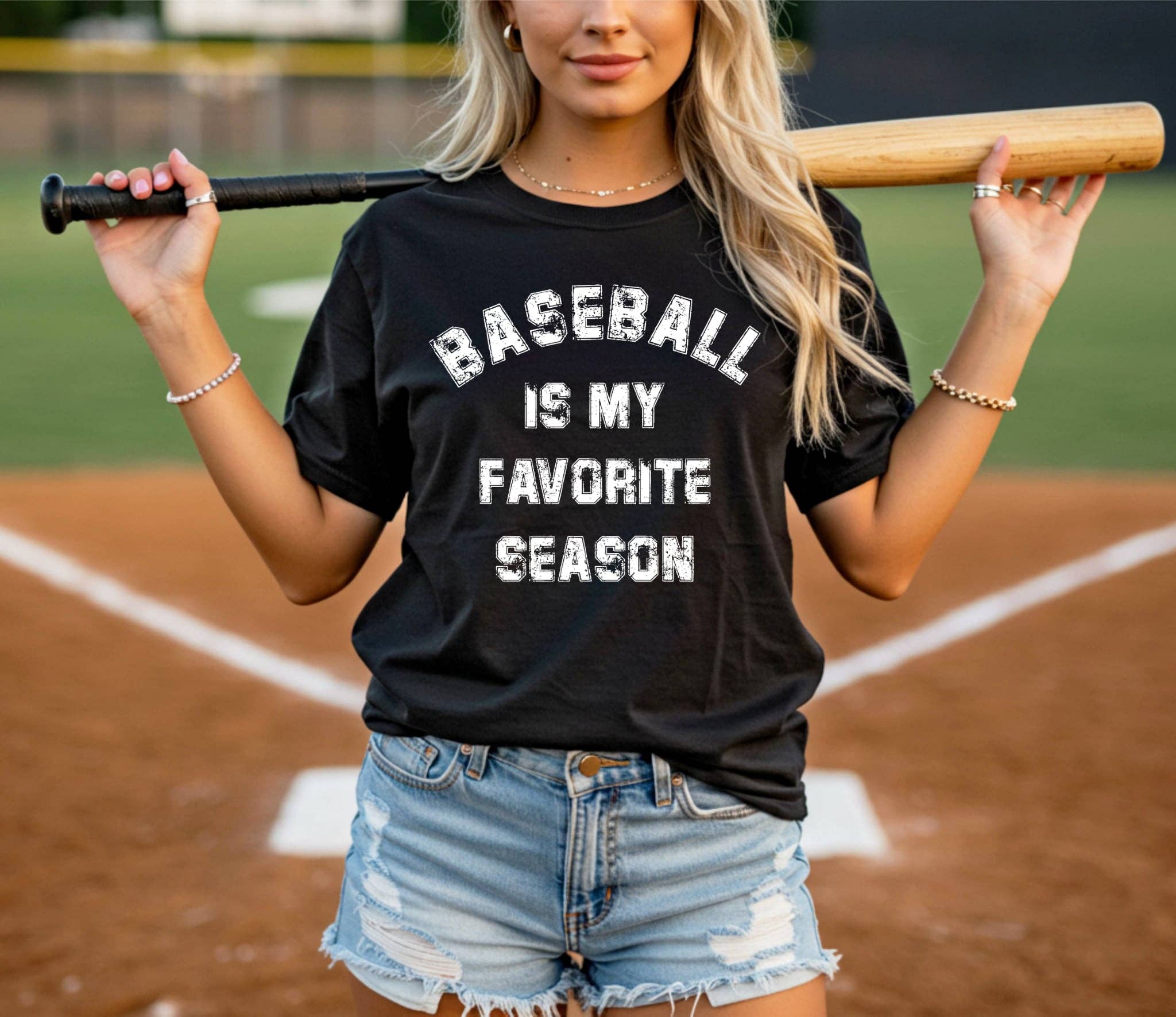 New Game Day Baseball My Favorite Season Bella Graphic Tee