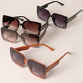 Rhinestone Frame Patterned Legs Sunglasses