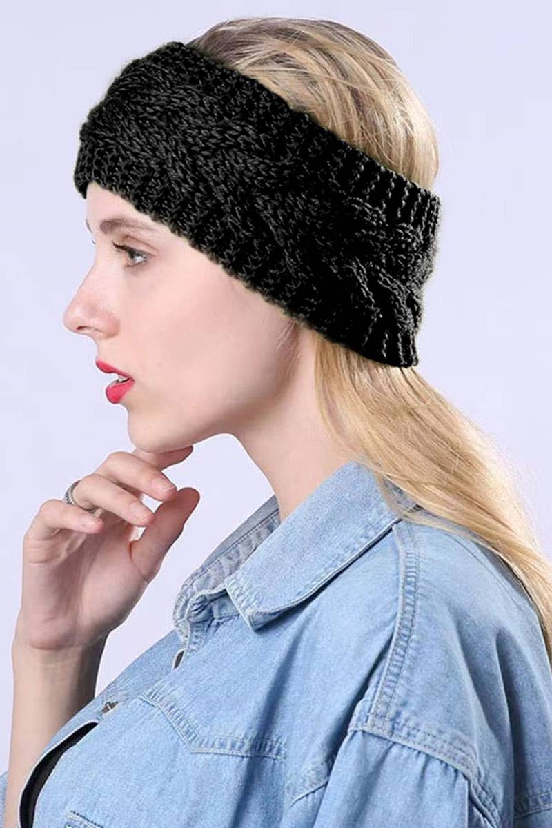 1017 Crochet Cable Knitted Headband Warmer SI-28811