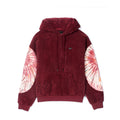 Burgundy Tye Dye Pullover Sweatshirt in Vintage Merlot