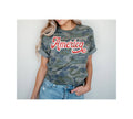 Distressed America On Live and Tell (Lat) Brand Camo T-Shirt