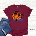 Ellie Sunset Palm Trees Tlou Shirt Fan Gift