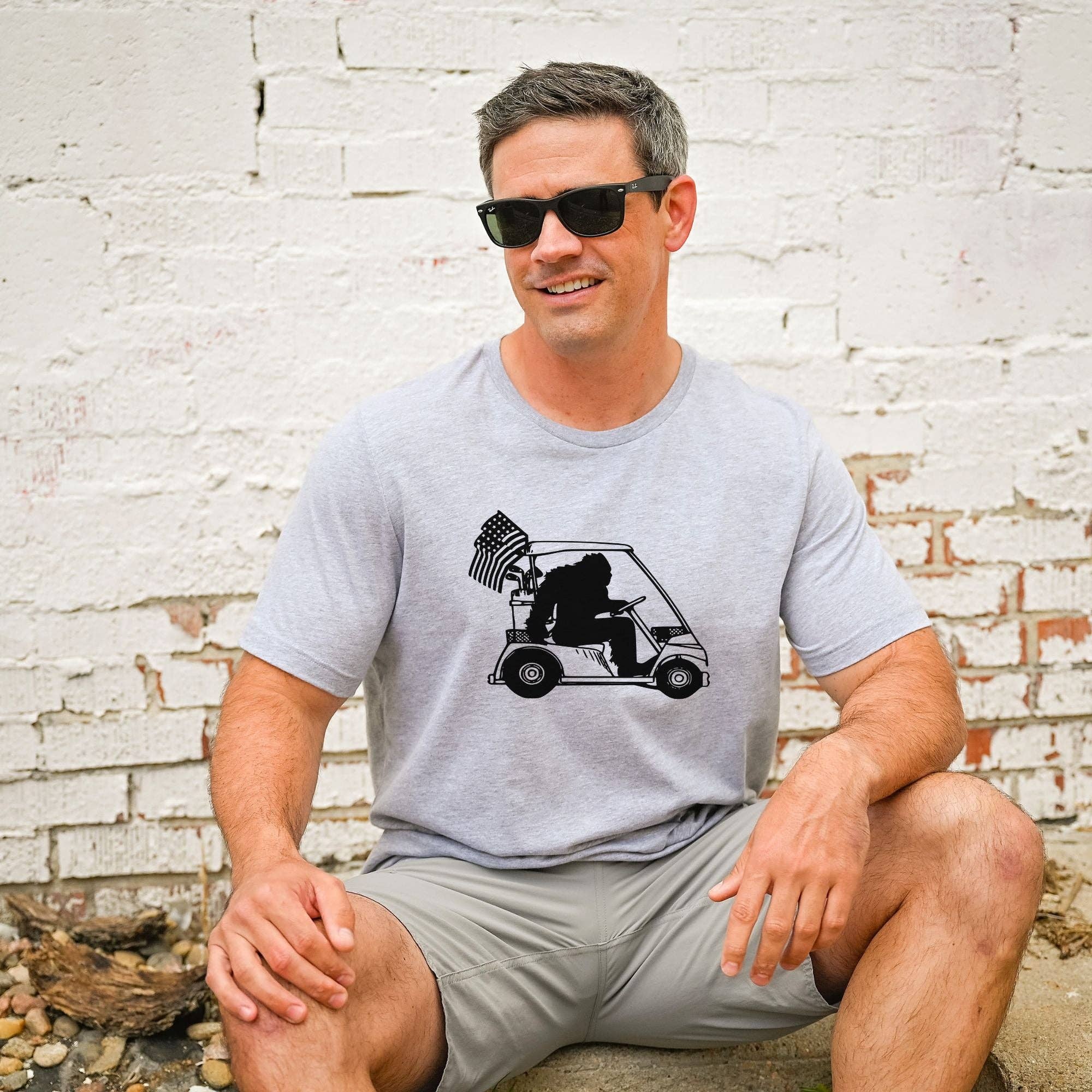 Bigfoot Golf Cart Graphic Tee 165