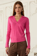 Long Sleeve Polo Knit Top