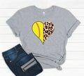 Softball Heart T-Shirt, Leopard Graphic Tee