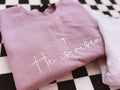 He Is Risen Embroidered Crewneck | Church Sweatshirt