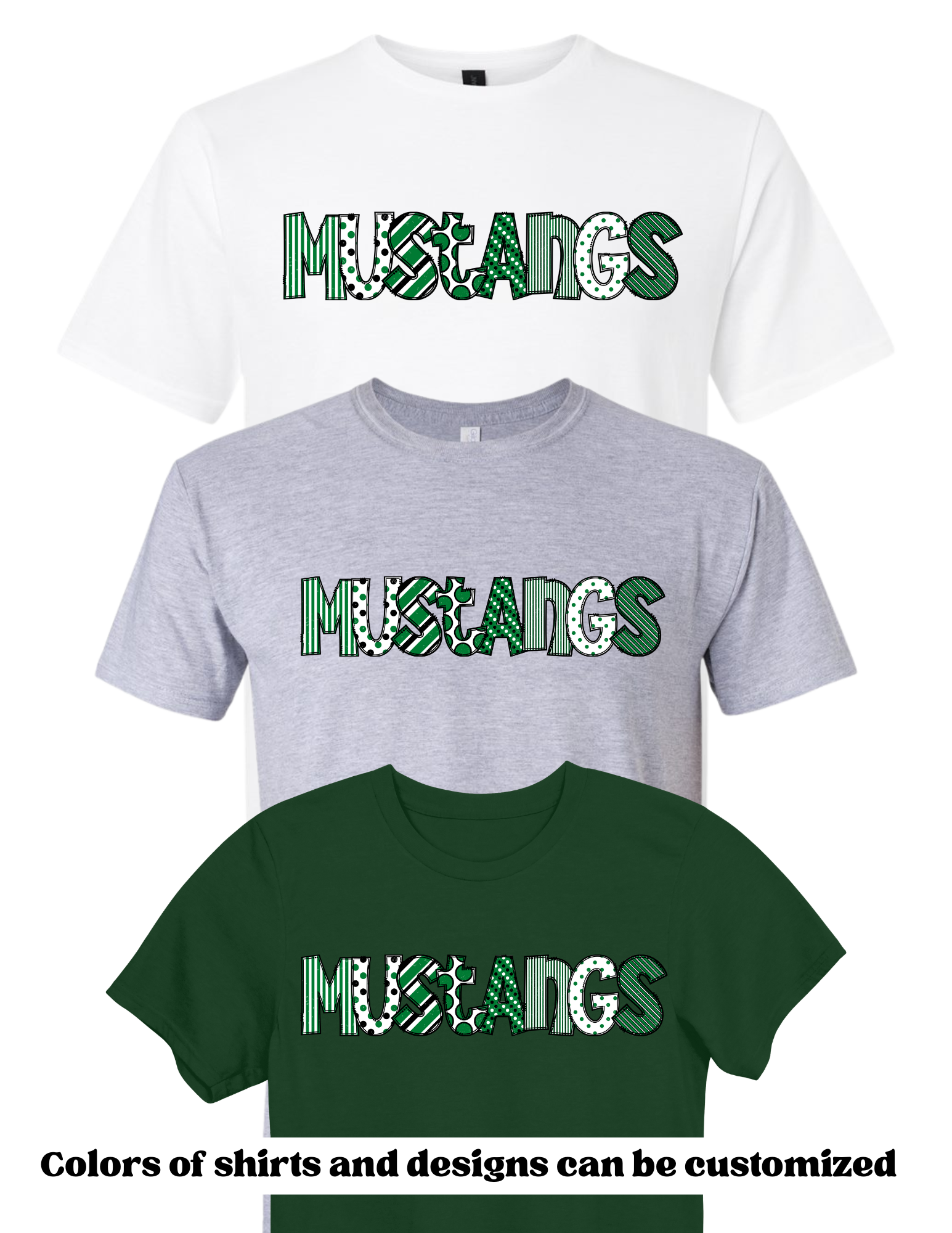 Mixed Letter Custom Mascot School Spirit Shirt