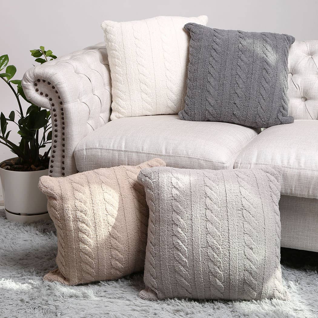 Braided Cable Knit Luxury Soft Cushion Cover
