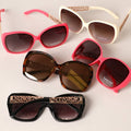 Geometric Pattern Die Cut Design Legs Sunglasses