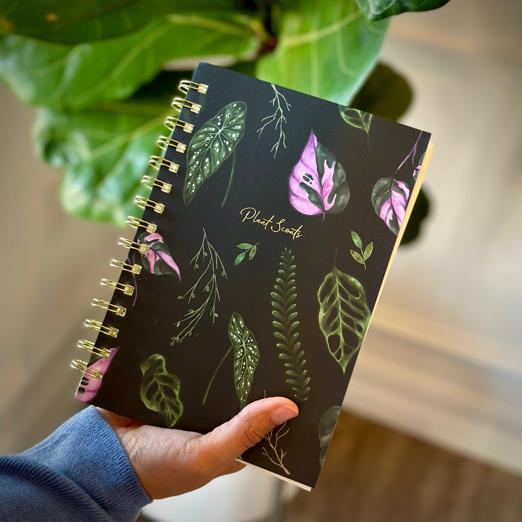 Spiral Lined Notebook - Dark House Plants Unisex