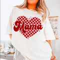 Mama Checkered Heart Sweatshirt Valentine's Day Sublimation
