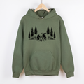 Wildlife Picnic Crewneck Sweatshirt Hoodie 062 (No Words)