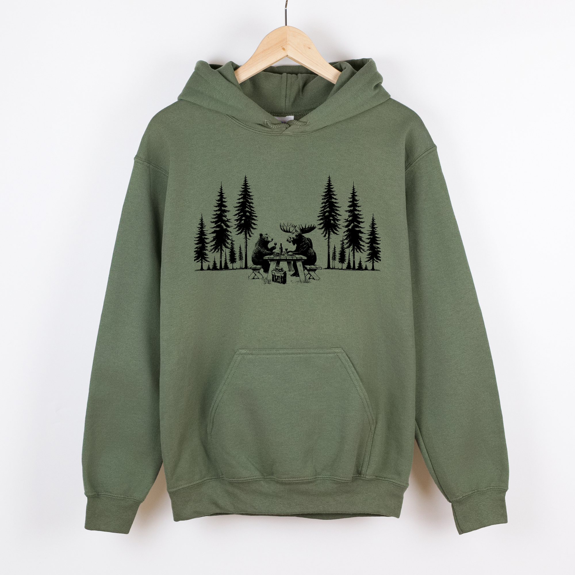 Wildlife Picnic Crewneck Sweatshirt Hoodie 062 (No Words)