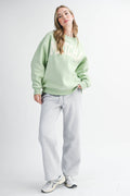 9130GK Oversized Graphic Pullover Sweatshirt