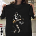 Vintage Ace Frehley Signed Guitar T-Shirt