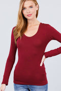 Slim Fit Cotton Jersey Scoop Neck Tee