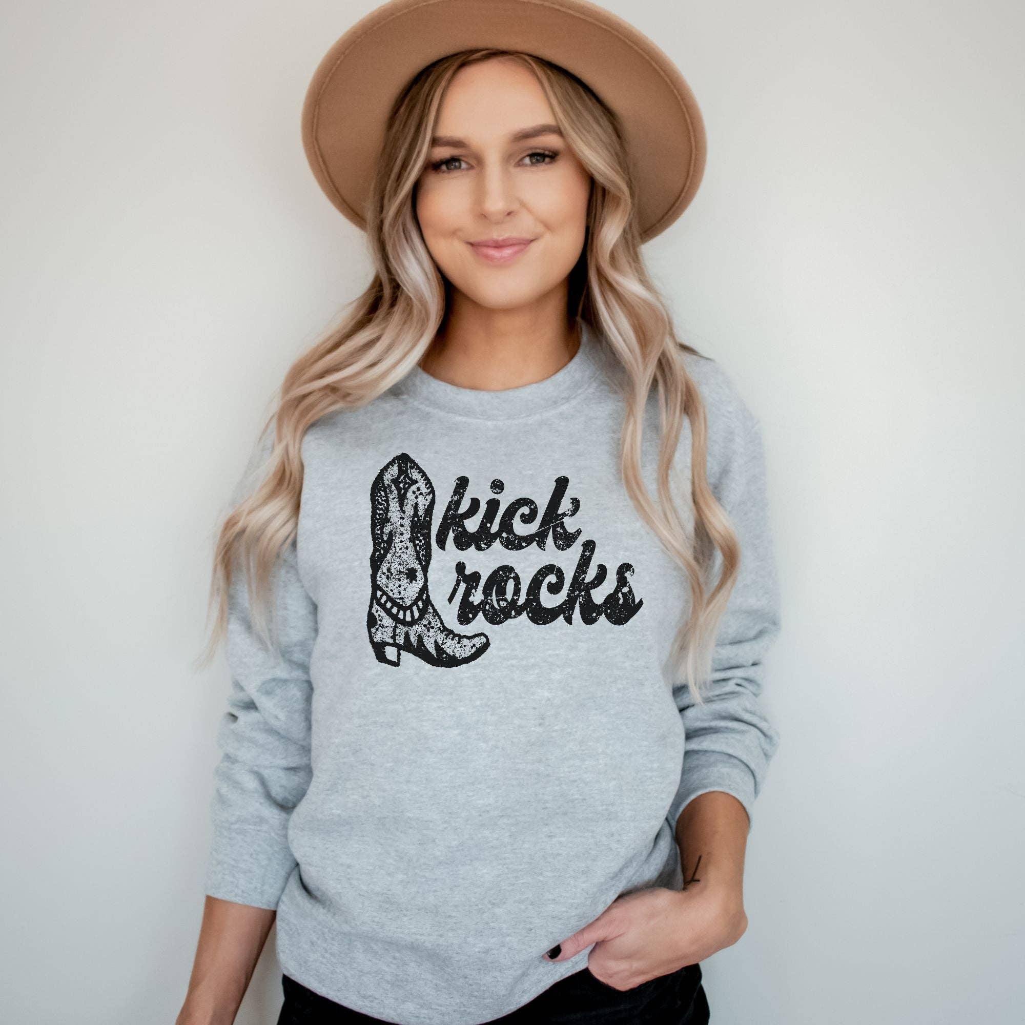 Kick Rocks Western Crewneck Sweatshirt | Hoodie 199