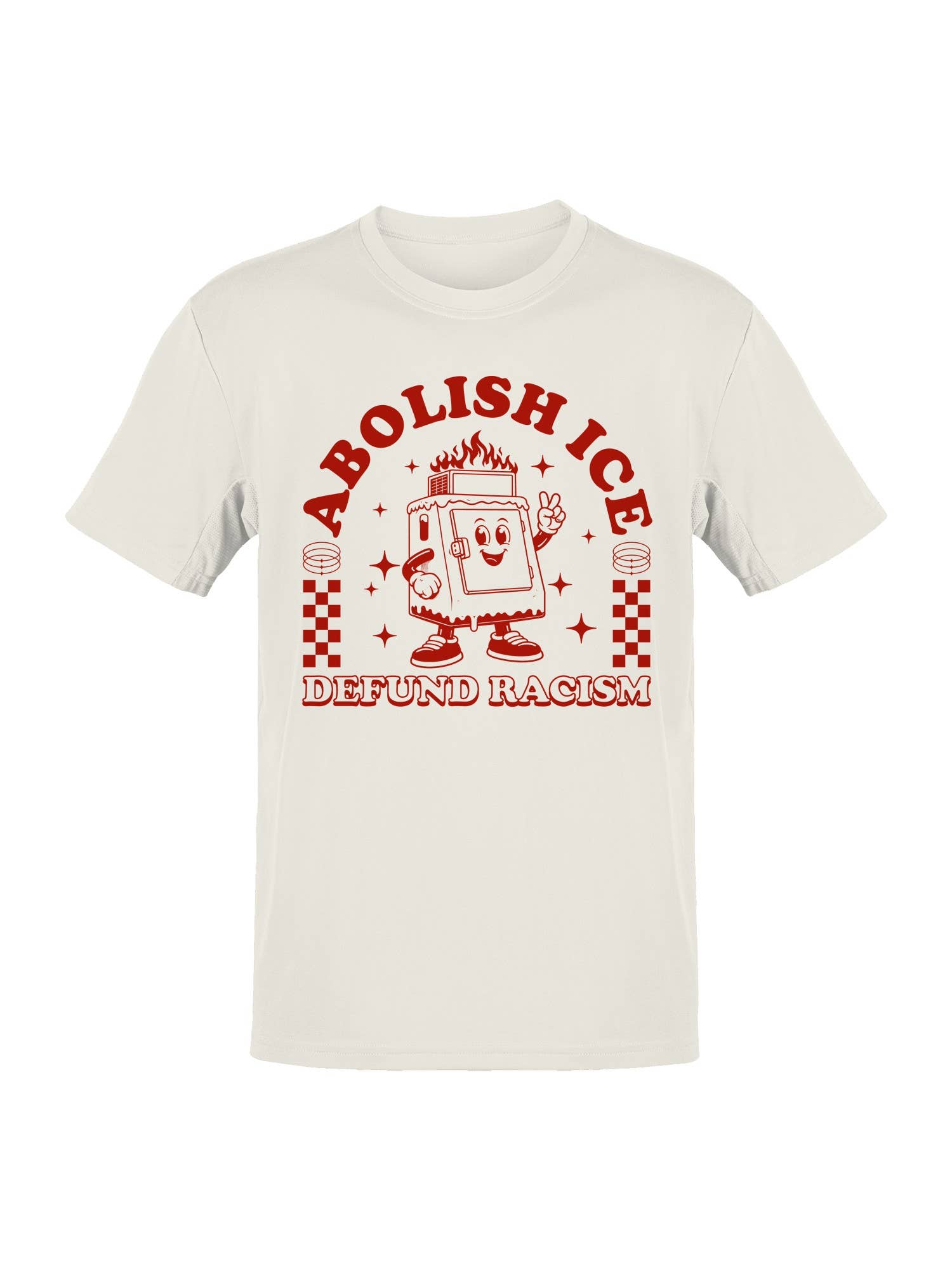 Abolish Ice Defund Racism Men's T-Shirt Off White