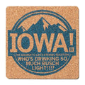Iowa: Light Beer Cork Coaster