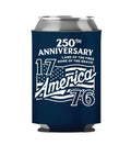250th Anniversary Blue Koozie - 4697 Unisex
