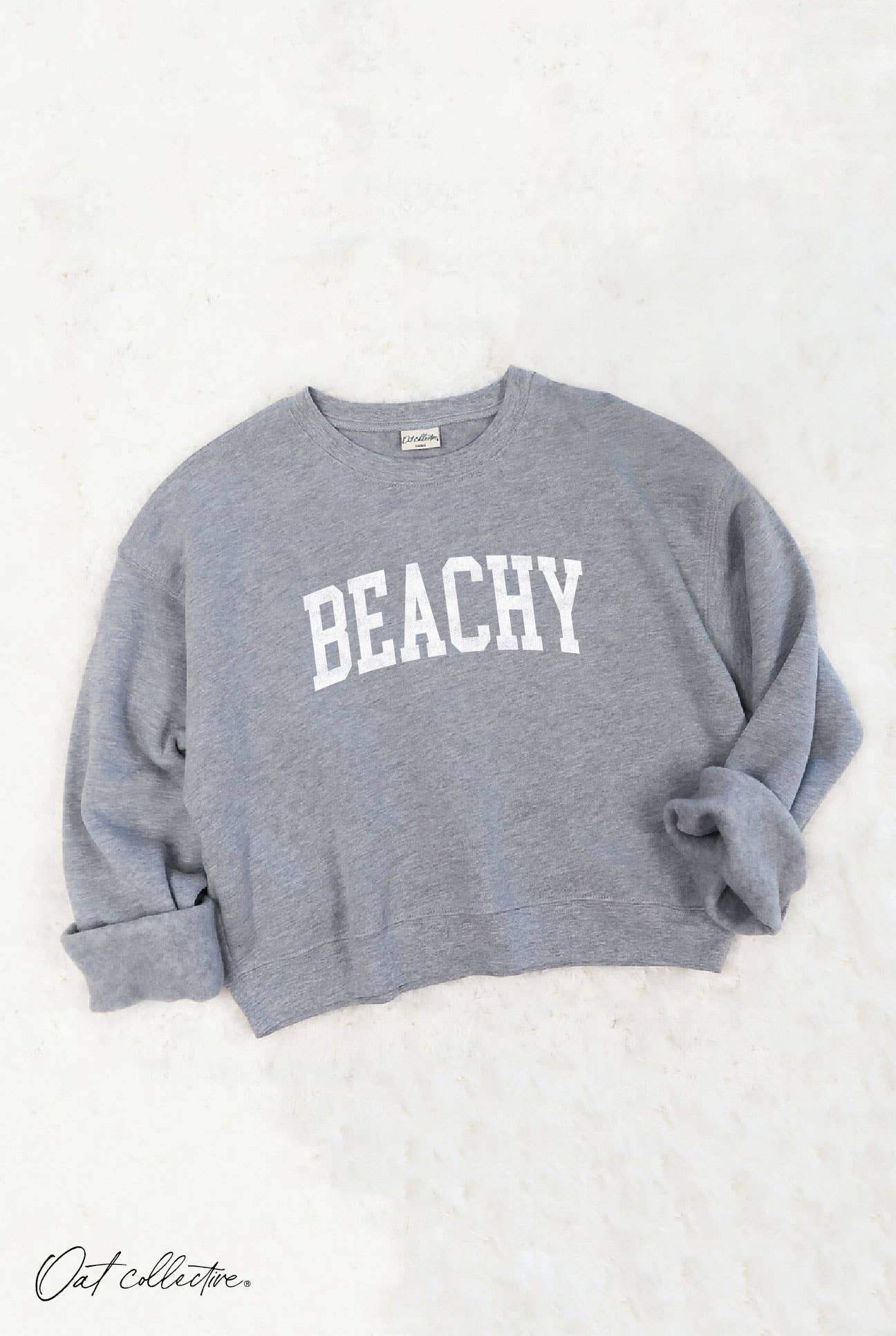 Beachy Mid Cropped Graphic Sweatshirt
