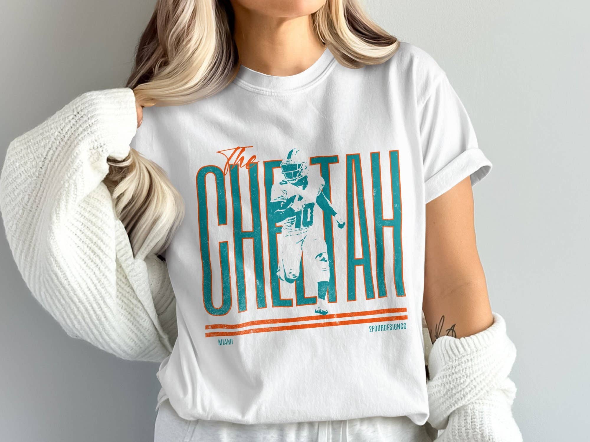 Tyreek Hill Shirt the Cheetah Miami Football Apparel