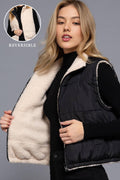 .Reversible Fur Padding Vest SI-26777
