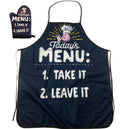 Today's Menu Take It or Leave It Oven Mitt + Apron Bakeware