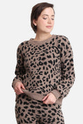 Leopard Print Luxury Soft Lounge Pullover Sweater