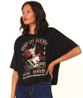 Keep On Rockin Me Baby 1980's Oversized Distressed Cropped T Shirt.Jpg