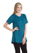 Solid Short-Sleeve Tops (TH-1119)